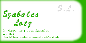 szabolcs lotz business card